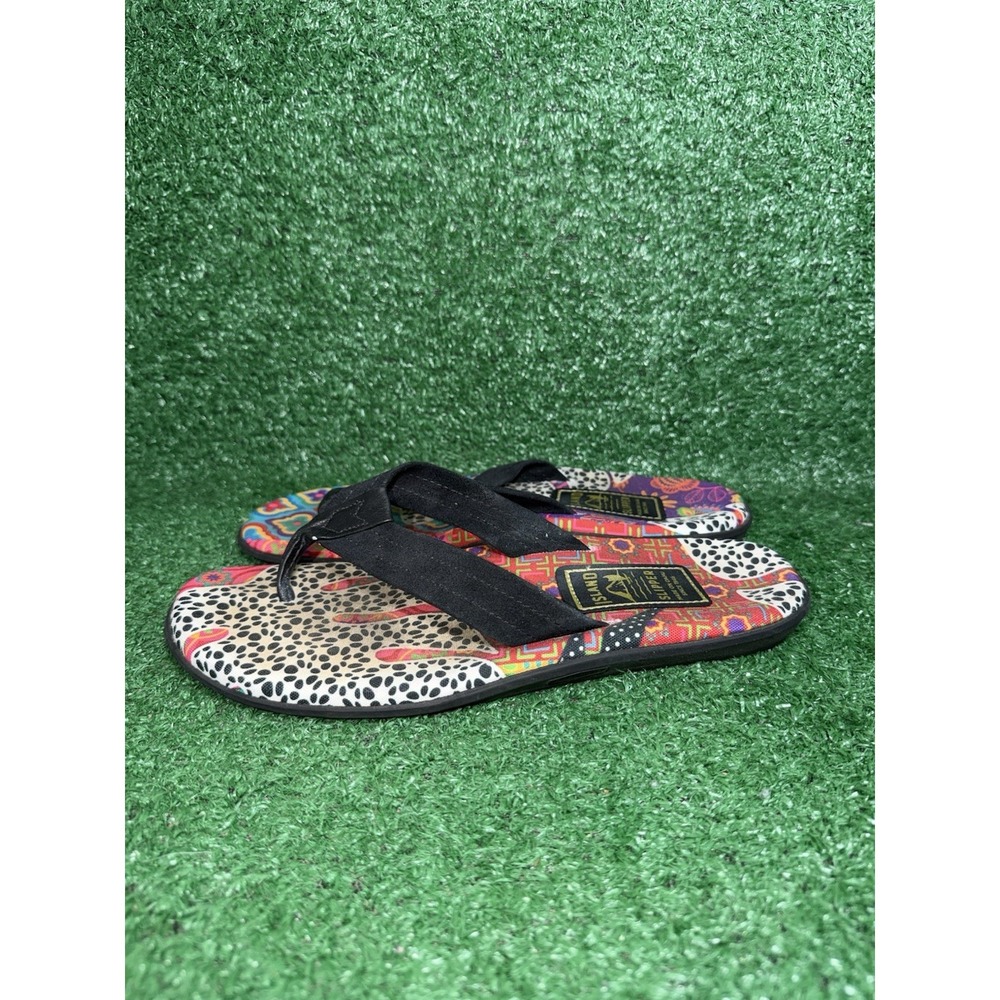 Island Slipper Flip Flops Men Size 10 Made In Oahu Hawaii USA Multicolor - Picture 4 of 9